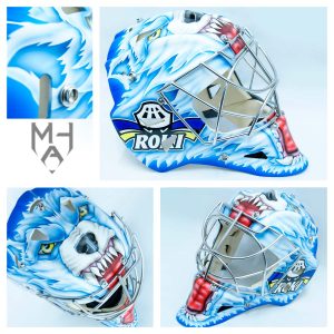 Goalie mask maalivahti RoKi Suni Mestis Wall maskit