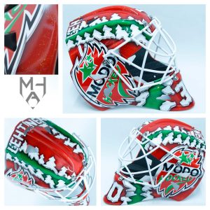 Mikko Halme Art Wall mask goalie Lassi Lehtinen MoDo hockey SHL