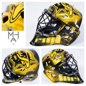 Mikko Halme Art Michael Hutchinson Bauer mask Saipa 2024 Liiga