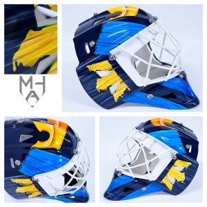 Mikko Halme Art Sami Rajaniemi Kiekko-Espoo 2025 Wall goalie mask